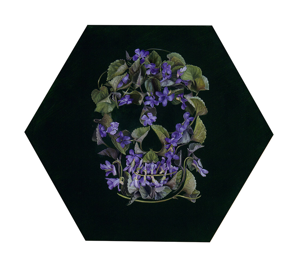 Painting by Kari-Lise Alexander, director of Roq la Rue Gallery