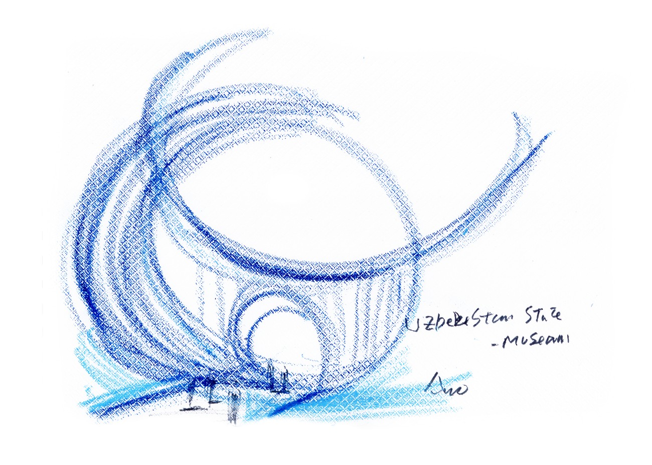National Museum of Uzbekistan Sketch by Tadao Ando