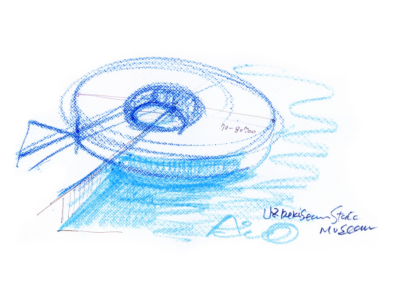 National Museum of Uzbekistan Sketch by Tadao Ando