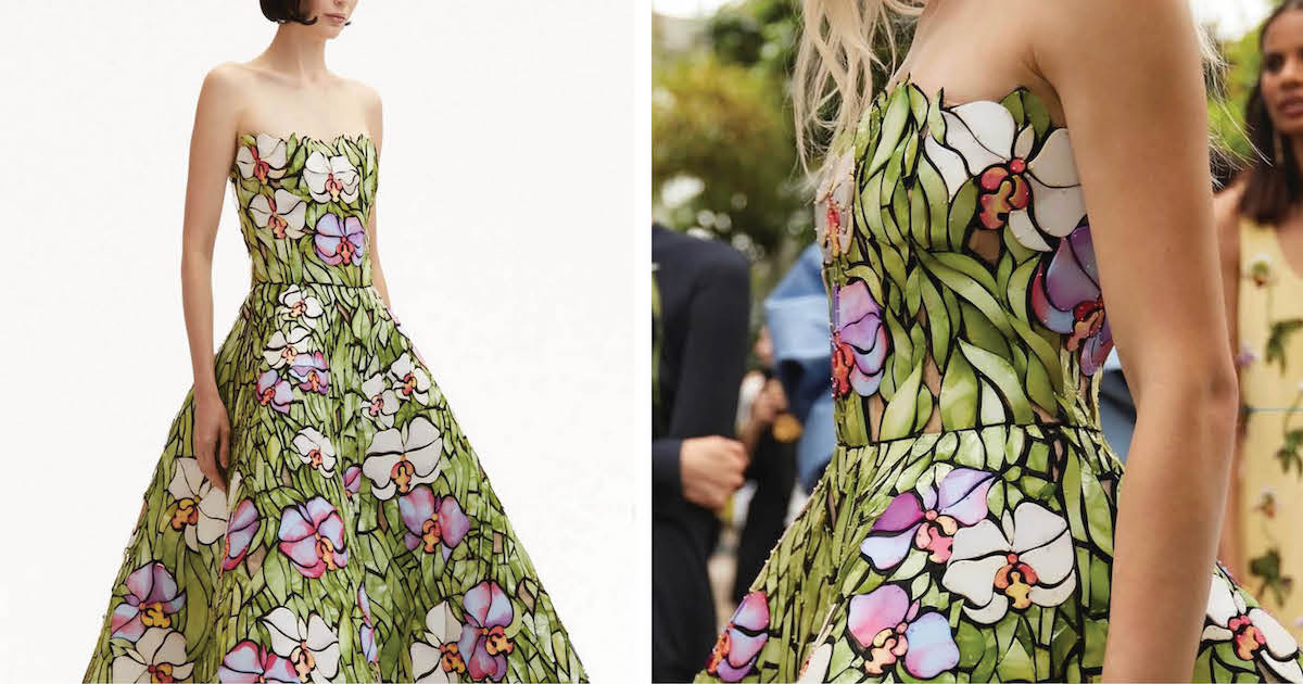 Oscar de la Renta’s Dramatic Gowns Transform Stained Glass Into Haute Couture