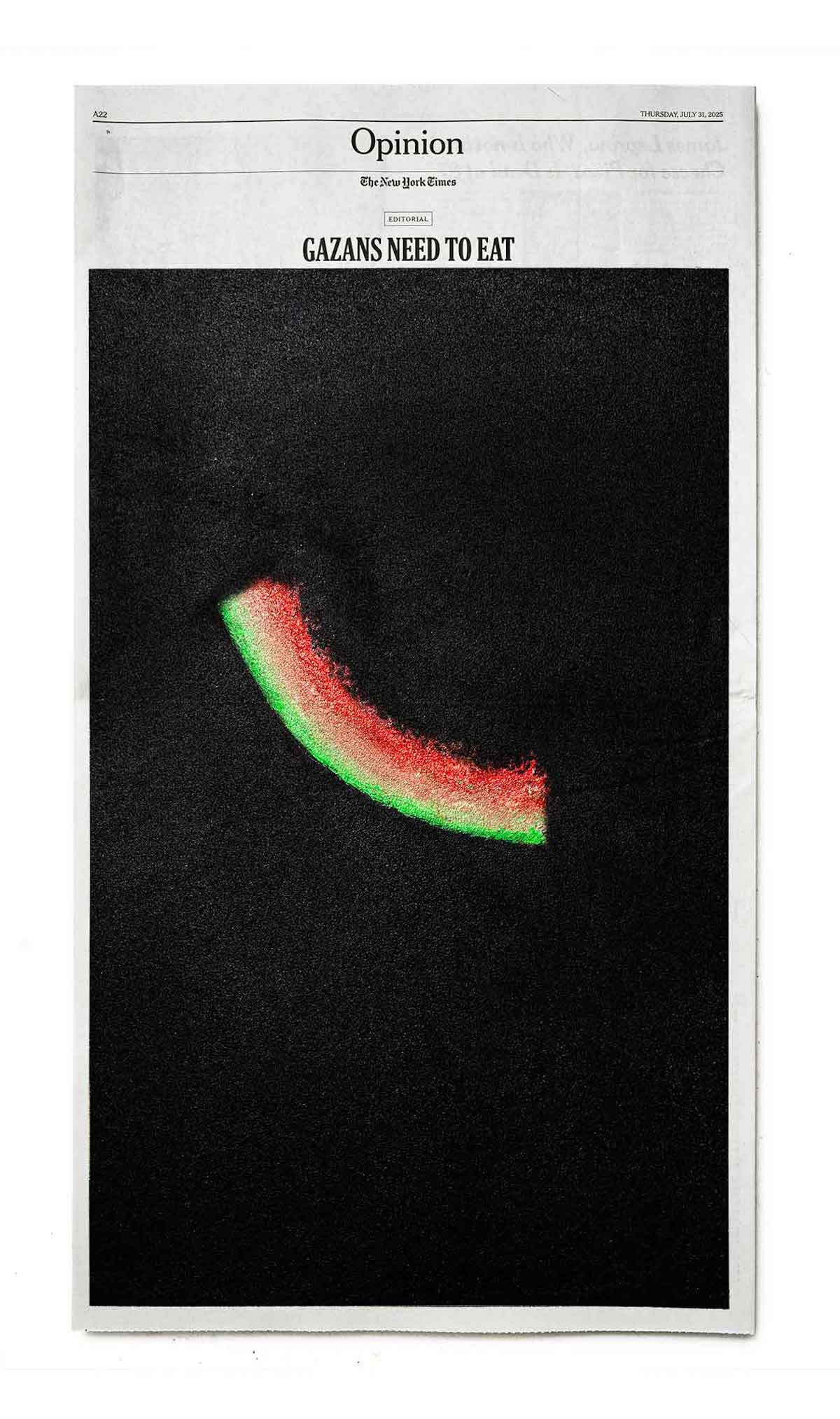 "Gaza Needs to Eat," July 31, 2025.