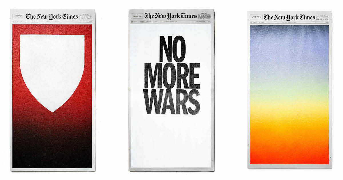 Artist Transforms Daily Newspaper Front Pages Into Striking Minimalist Works