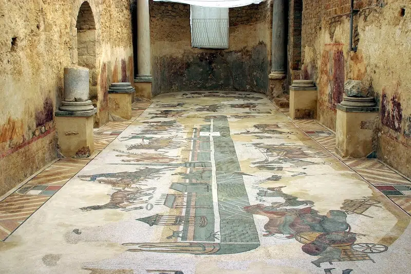 Researchers analyze an ancient Roman flip flop mosaic