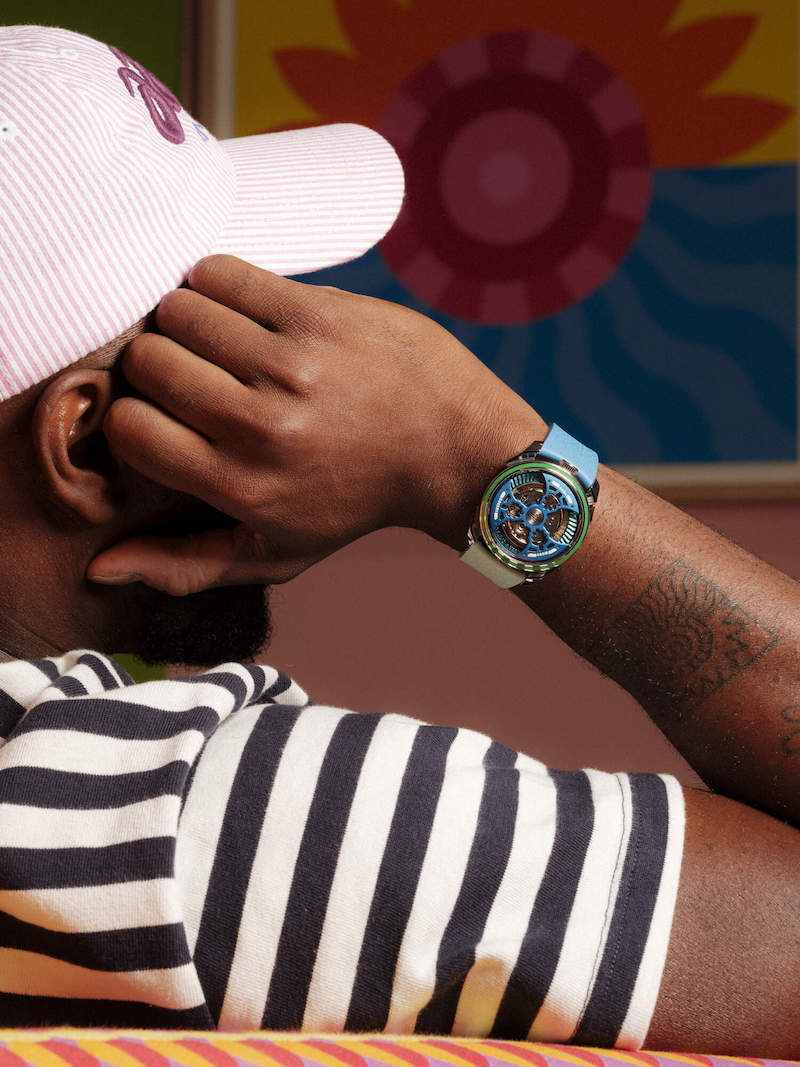 Yinka Ilori's "Grow Your Dreams" watch collection, produced in collaboration with MB&F's "M.A.D.Editions" line