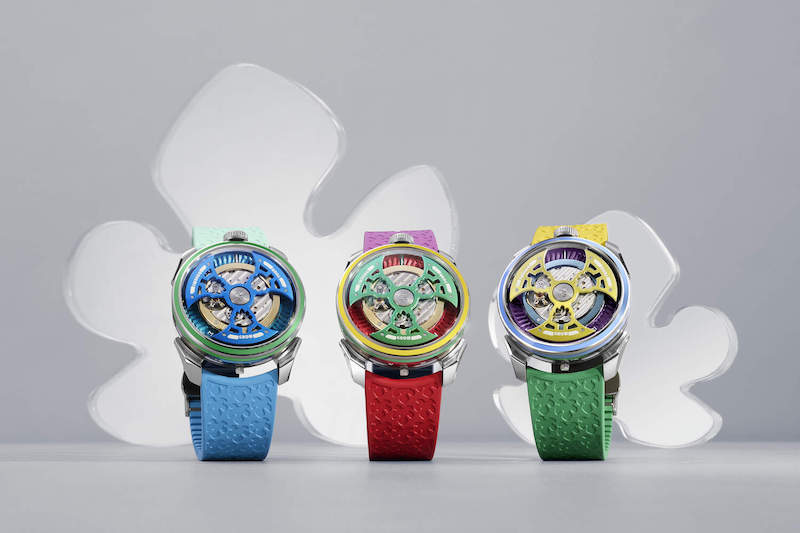 Yinka Ilori's "Grow Your Dreams" watch collection, produced in collaboration with MB&F's "M.A.D.Editions" line