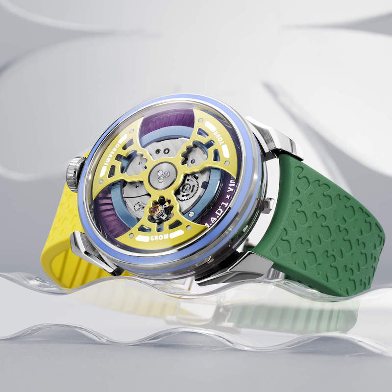 Yinka Ilori's "Grow Your Dreams" watch collection, produced in collaboration with MB&F's "M.A.D.Editions" line