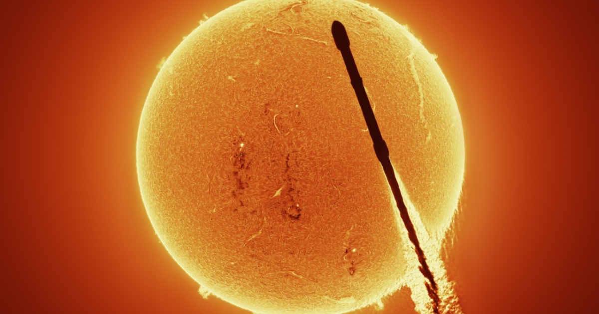 Astrophotographer Captures First-Ever Image of Sun’s Chromosphere and a Rocket in the Same Frame