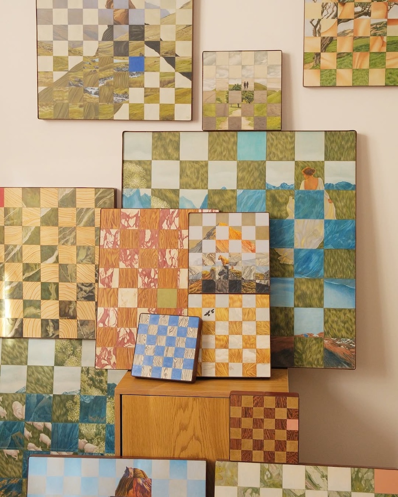 "Chess Collection" Colored Pencil Drawings by Sasha Krautman