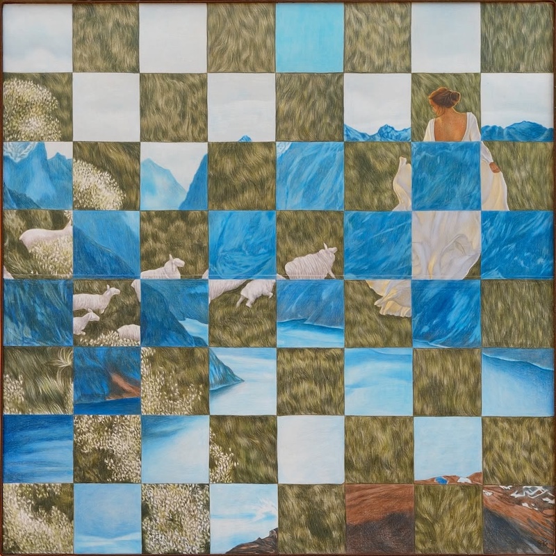 "Chess Collection" Colored Pencil Drawings by Sasha Krautman