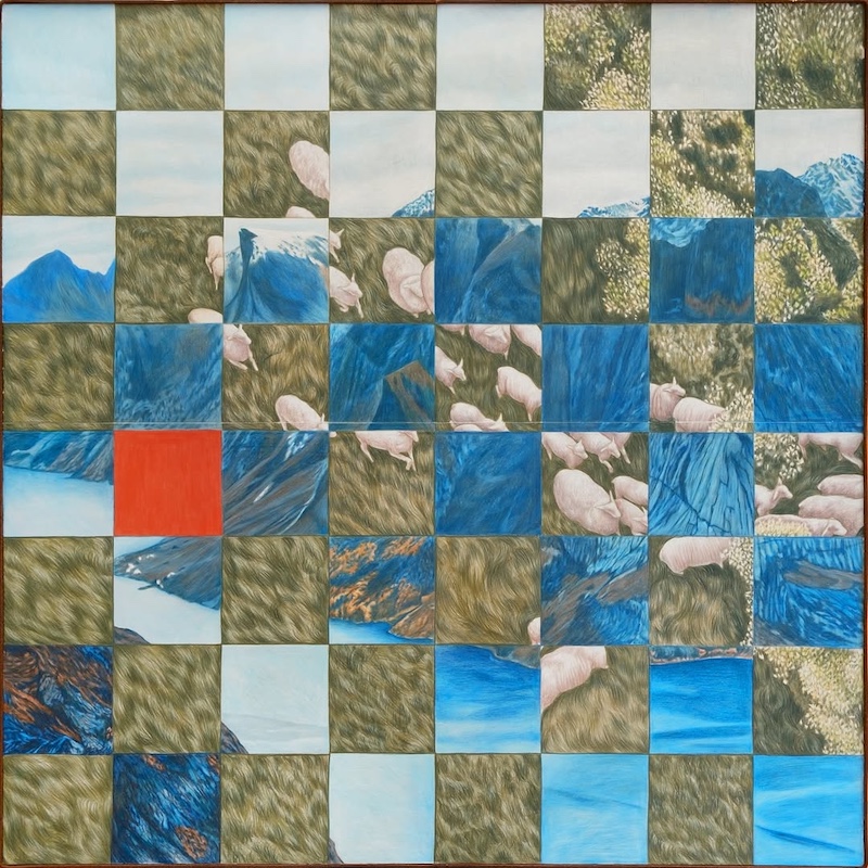 "Chess Collection" Colored Pencil Drawings by Sasha Krautman