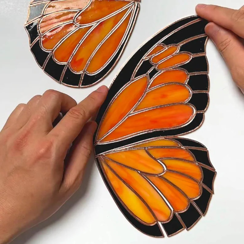 Stained Glass Butterfly Bookends by GlassArtSouvenirs