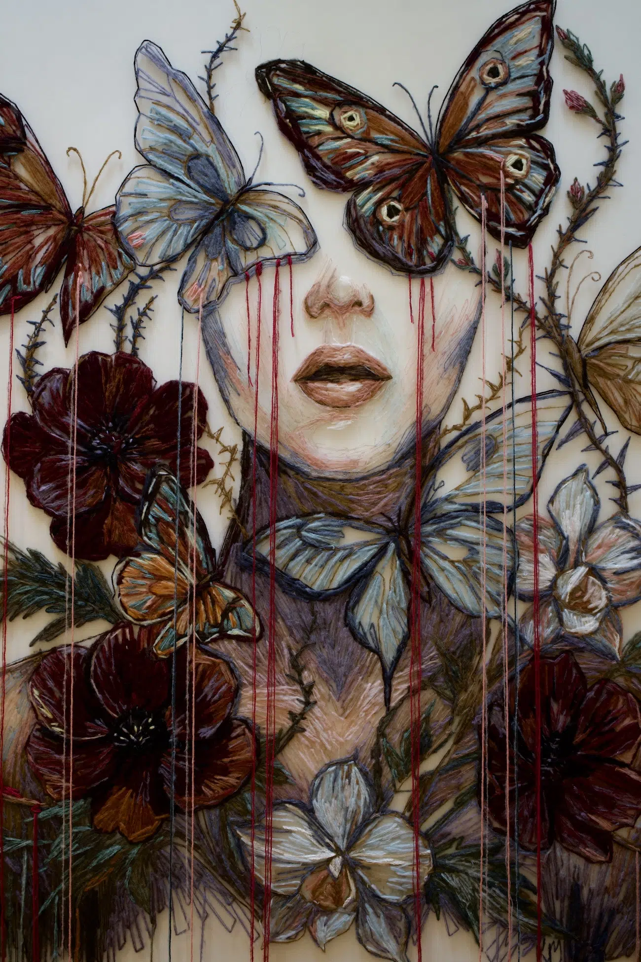 Embroidery on Tulle by Kathrin Marchenko