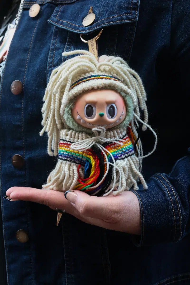 Labubus in Chilkat attire