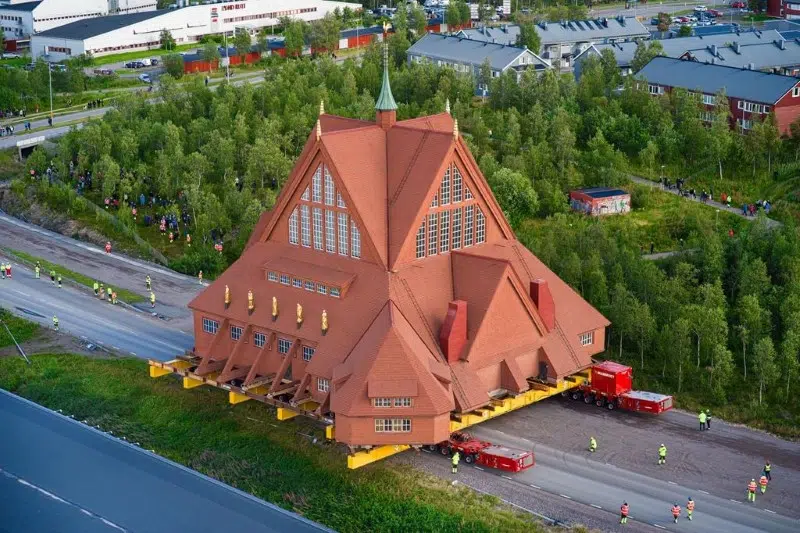 Sweden Moves a Special 113-Year-Old Wooden Church to a New Home Miles Away