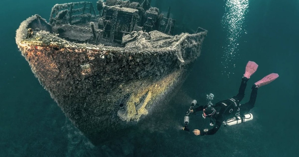 Underwater Photographer Reveals Surprising Wreckage Lurking at the Bottom of the Sea