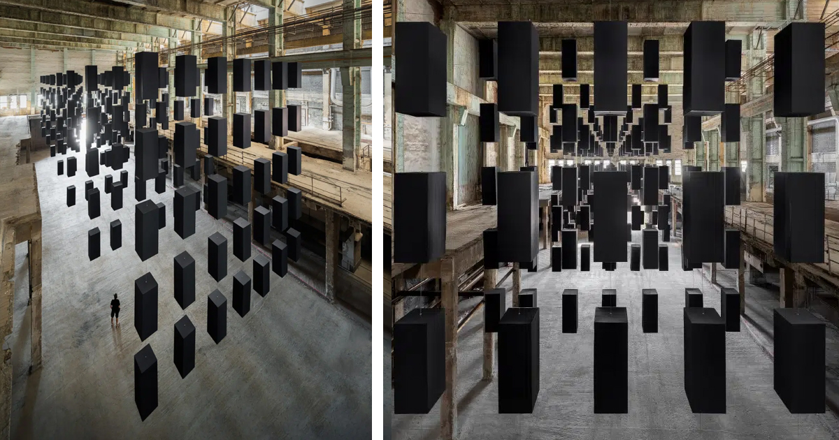 Surreal Shapes Suspended in Mid-Air Transform Former Factory in Budapest