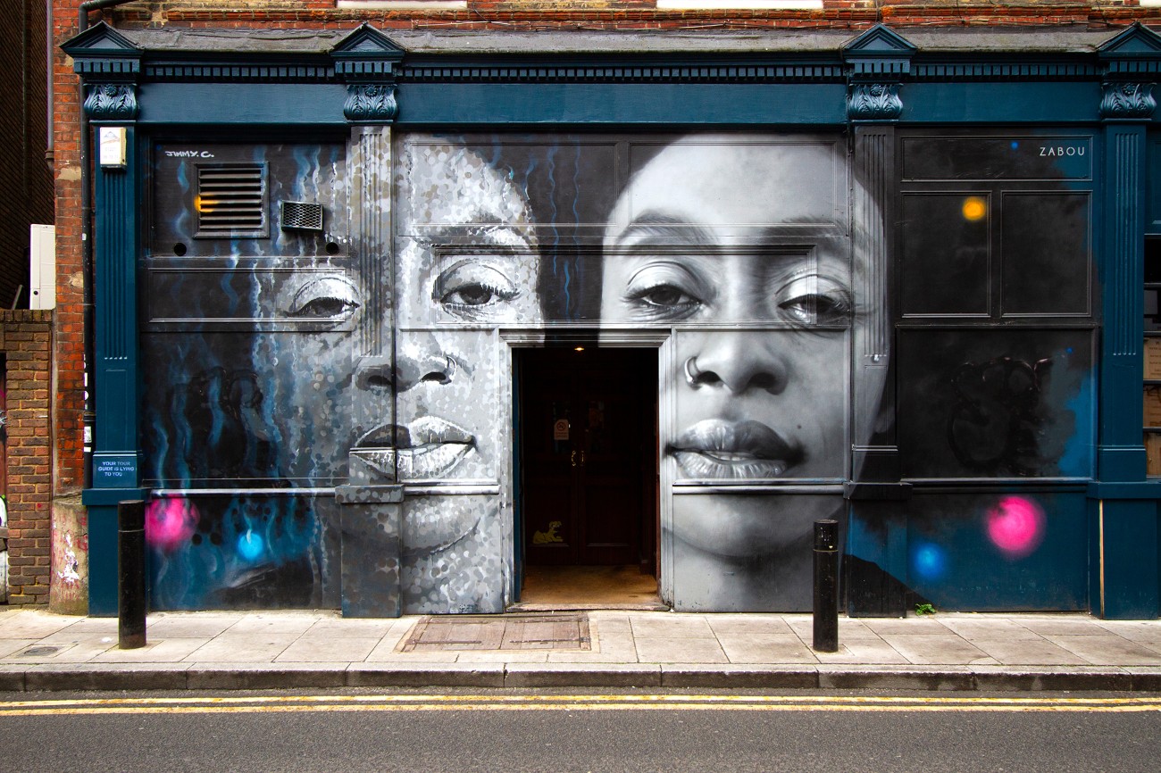 Jimmy C Zabou mural in London