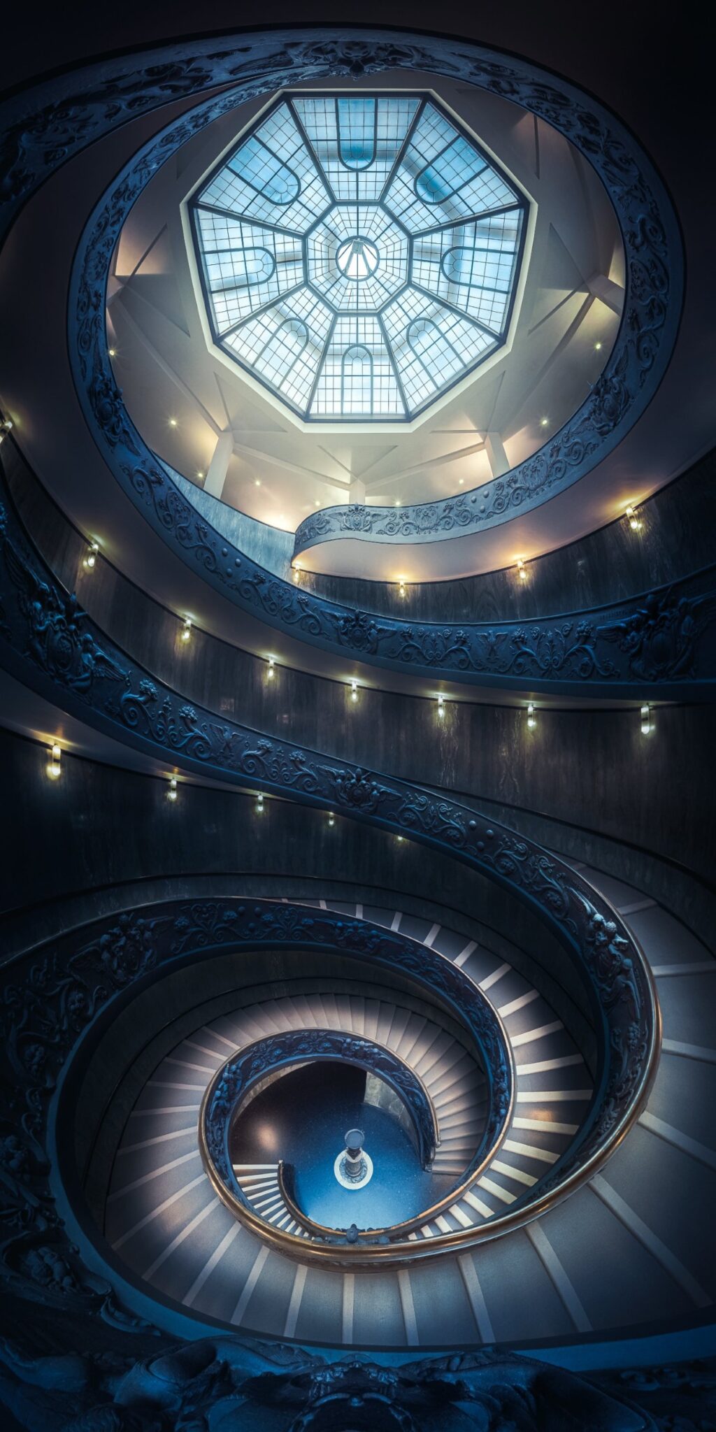 Pano view of Vatican staircases