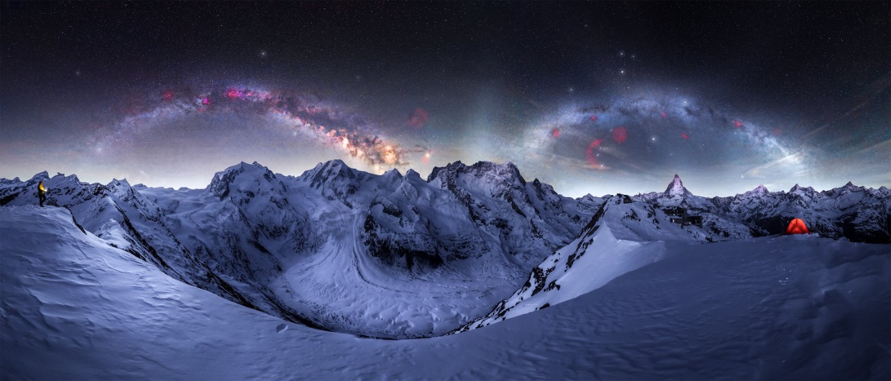 Double Milky Way Arch over Matterhorn 