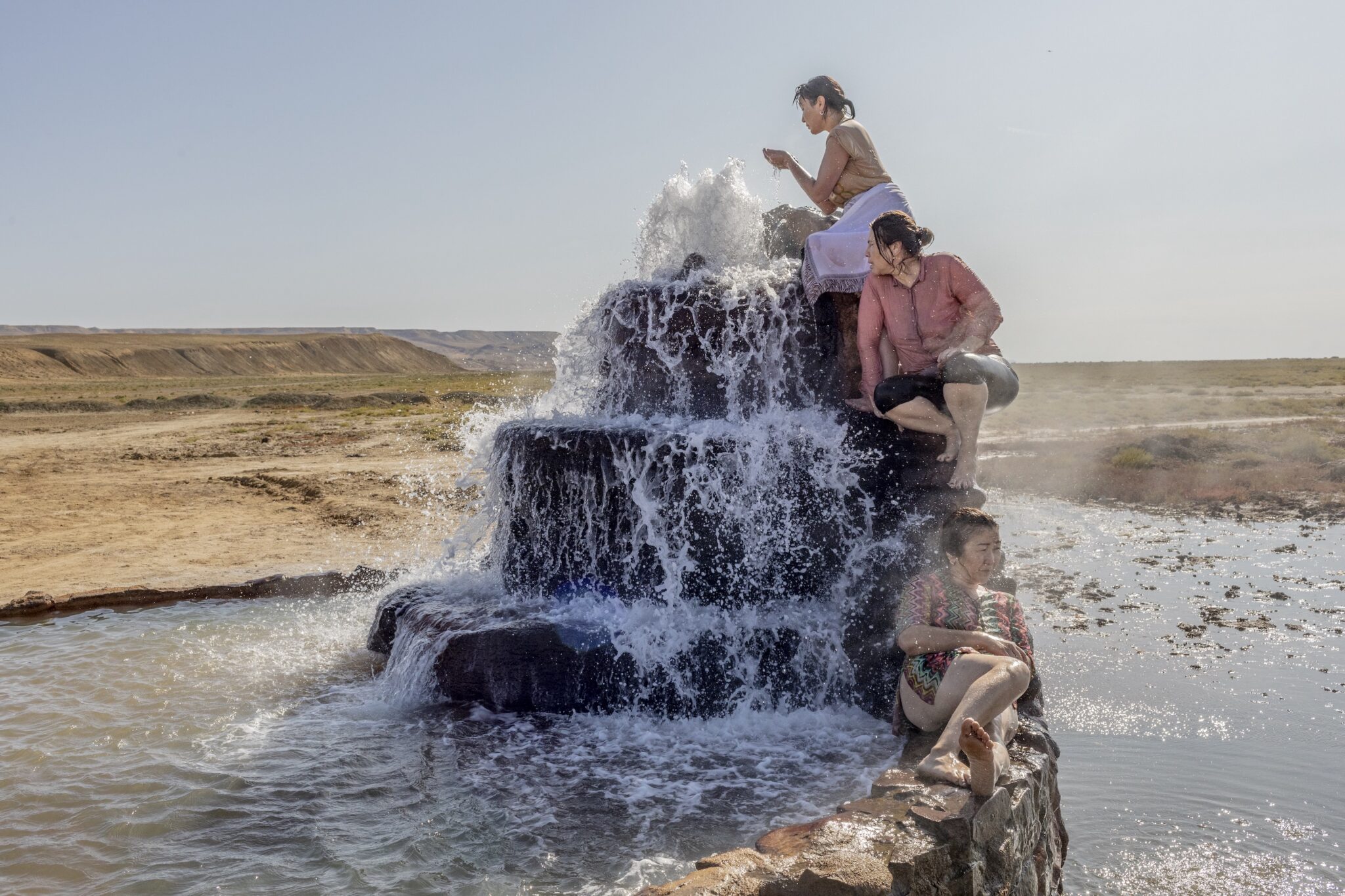 Anush Babajanyan, 2019. A hot spring has emerged on the former bed of the Aral Sea, near Akespe village in Kazakhstan. Over the years the Aral Sea has lost 90 percent of its waters.