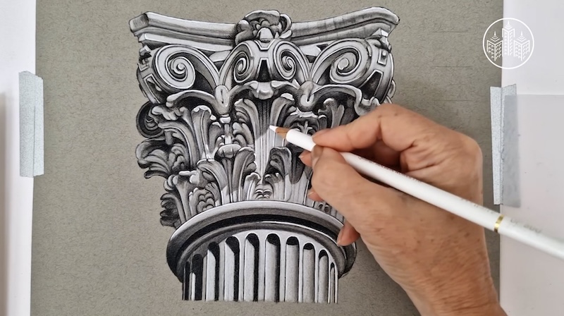 "Advanced Architectural Illustration: Monochrome Details" for presale