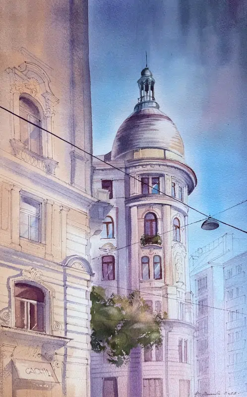 Launch article for "Architectural Watercolors"