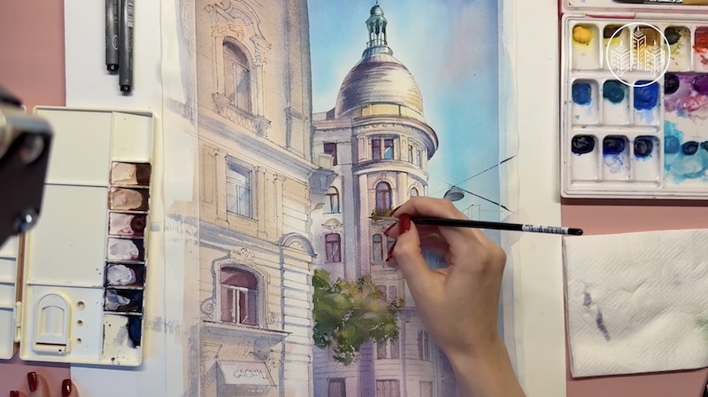 Launch article for "Architectural Watercolors"