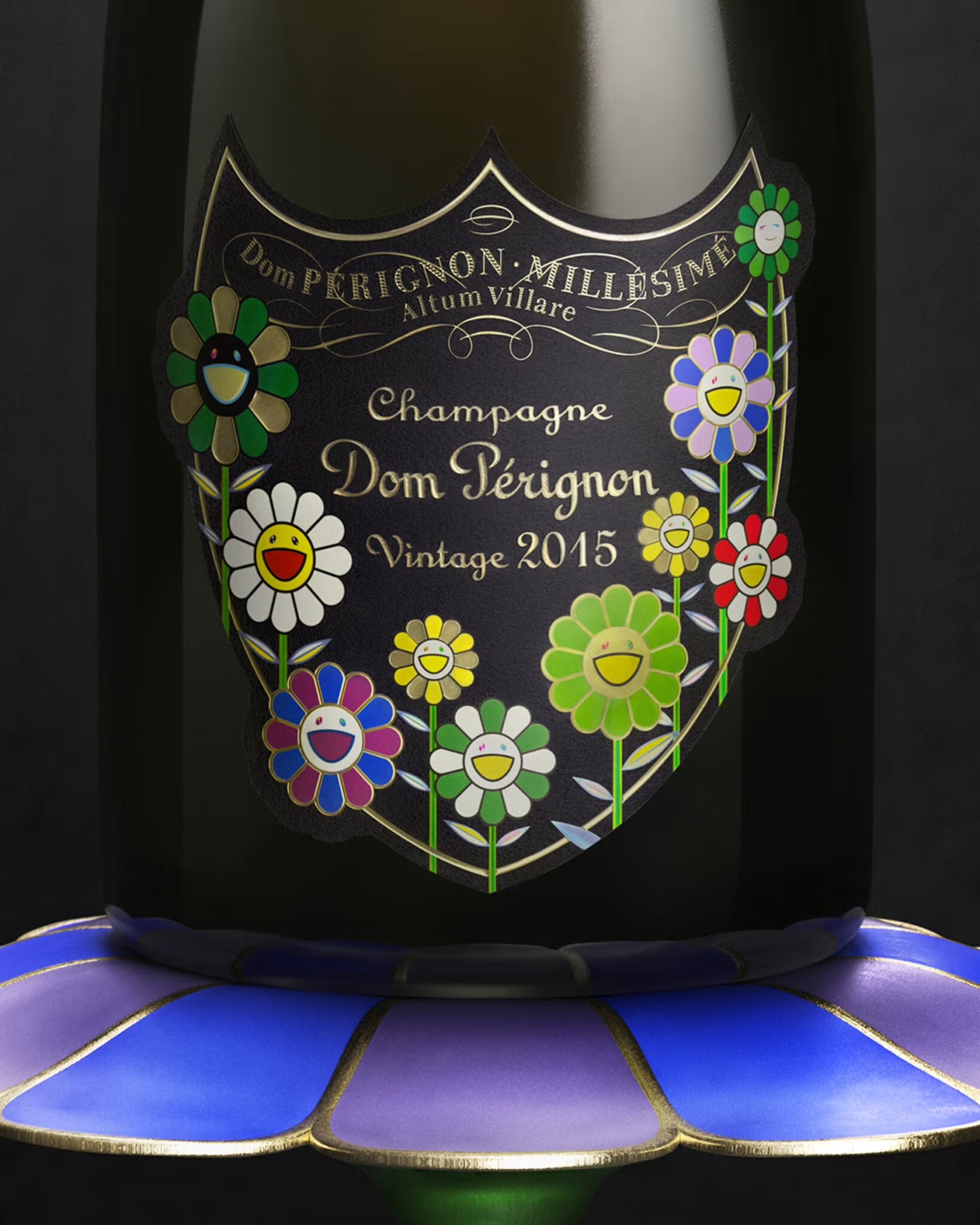 Bottle from Takashi Murakami's collaboration with Dom Perignon