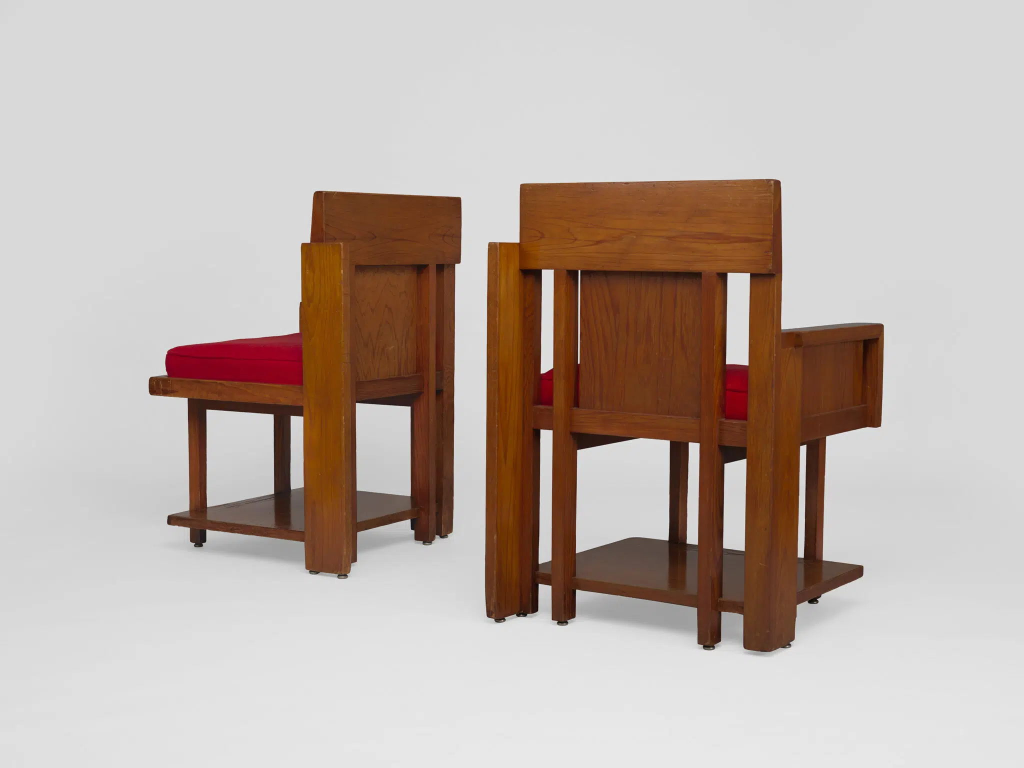 Chairs included in the "Frank Lloyd Wright: Modern Chair Design" exhibition at the Museum of Wisconsin Art
