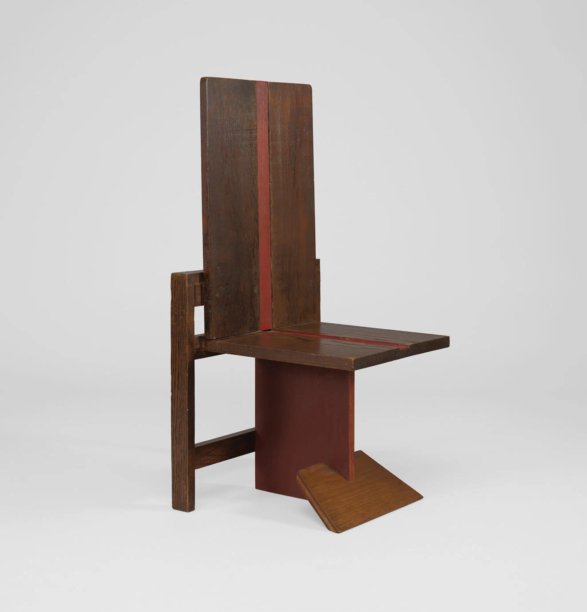 Chair included in the "Frank Lloyd Wright: Modern Chair Design" exhibition at the Museum of Wisconsin Art