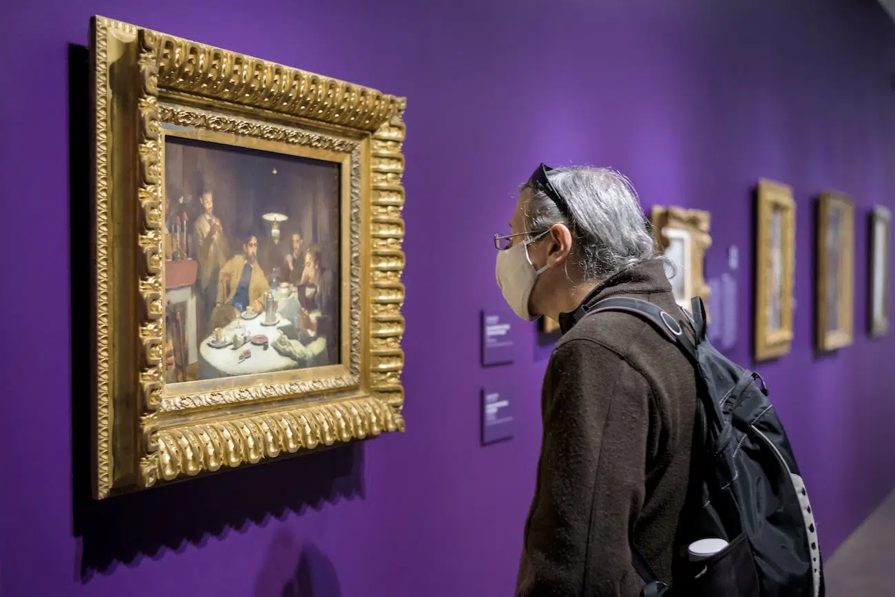 Person Looking at Art at Denver Art Museum