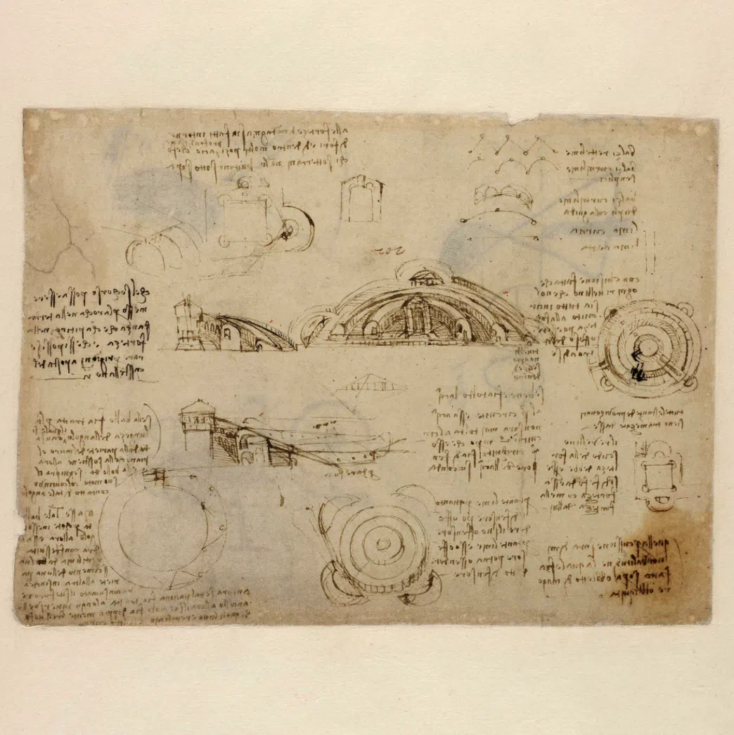 Page from Leonardo da Vinci's "Codex Atlanticus"