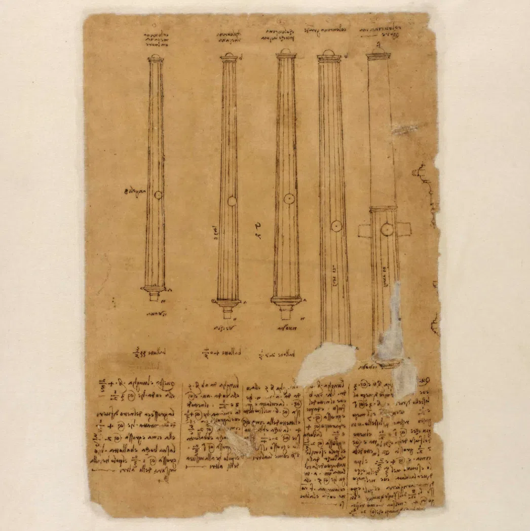 Page from Leonardo da Vinci's "Codex Atlanticus"