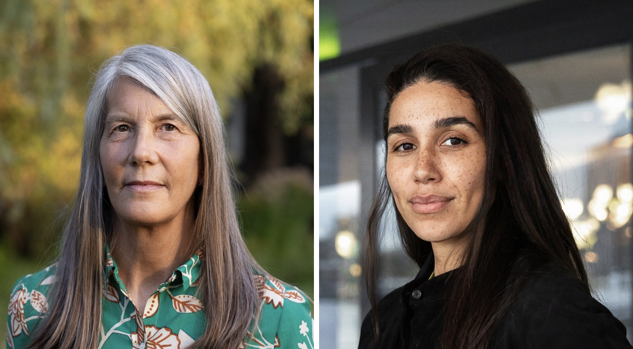 Cartographer Margaret Wickens Pearce (l.) and artist and filmmaker Garrett Bradley. (Photos courtesy of the MacArthur Foundation)