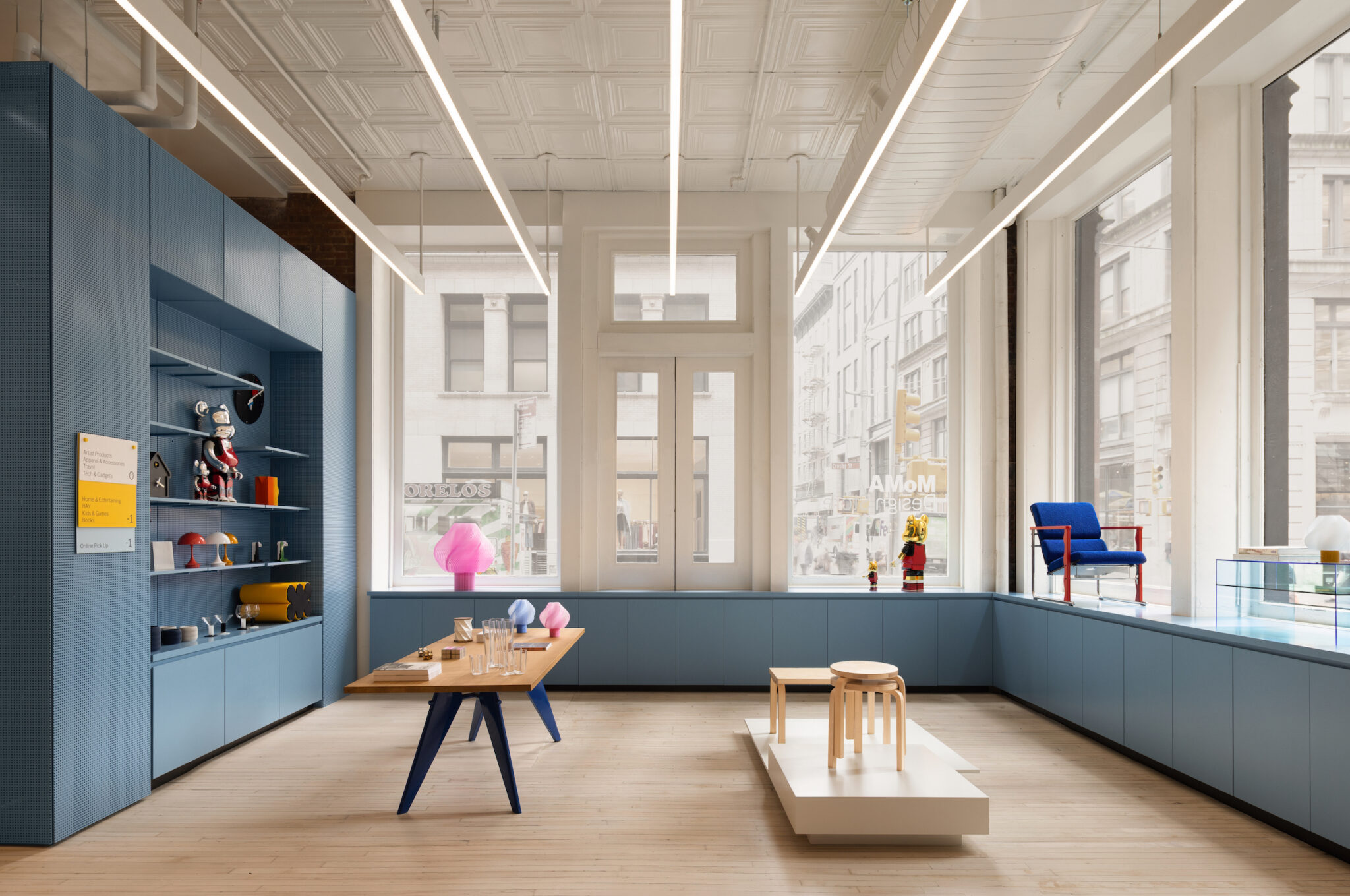 Interior shot of the recently-reopened and renovated MoMA Design Store in SoHo