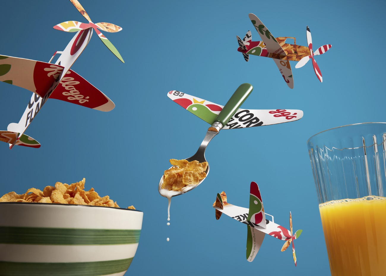 Artistic product photo of cereal 