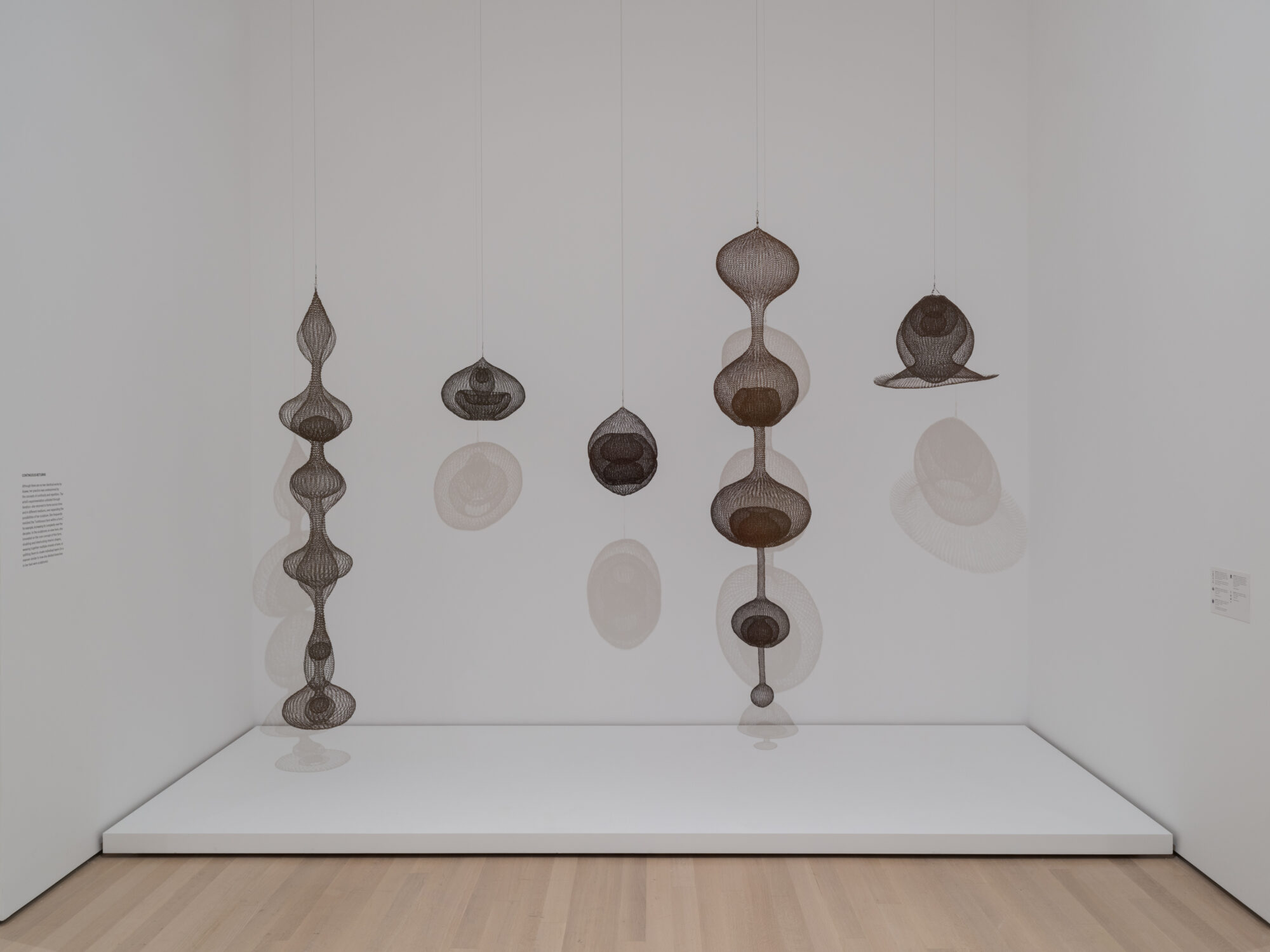 Installation view of “Ruth Asawa: A Retrospective” on view at the Museum of Modern Art.