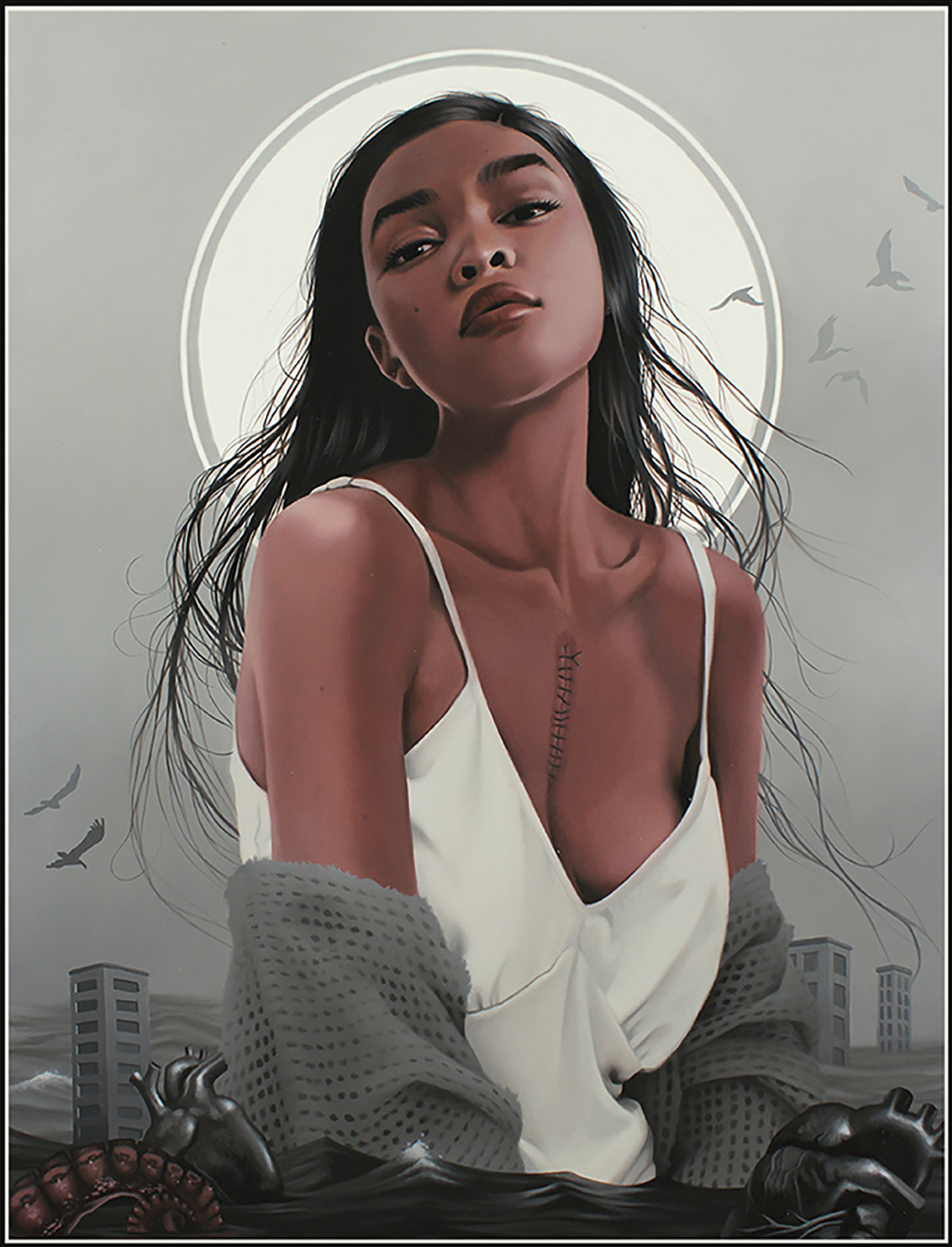 Thinkspace의 "Sarah Joncas: Lost at Sea" 전시회에 포함된 그림