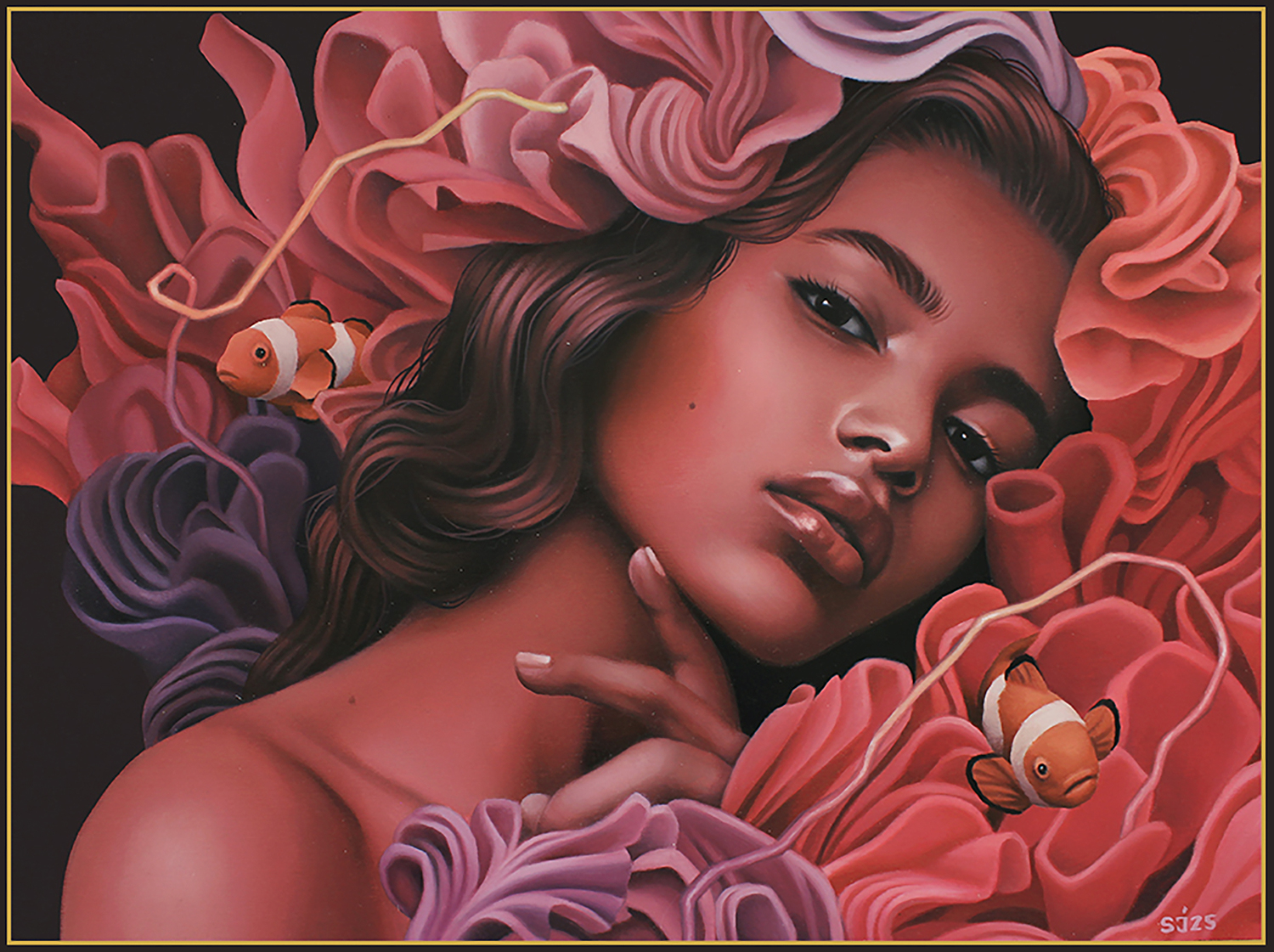 Thinkspace의 "Sarah Joncas: Lost at Sea" 전시회에 포함된 그림