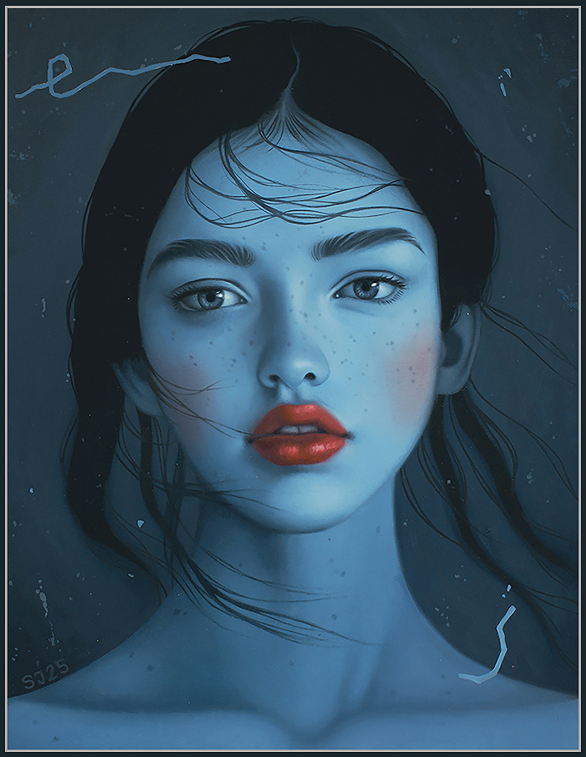 Thinkspace의 "Sarah Joncas: Lost at Sea" 전시회에 포함된 그림