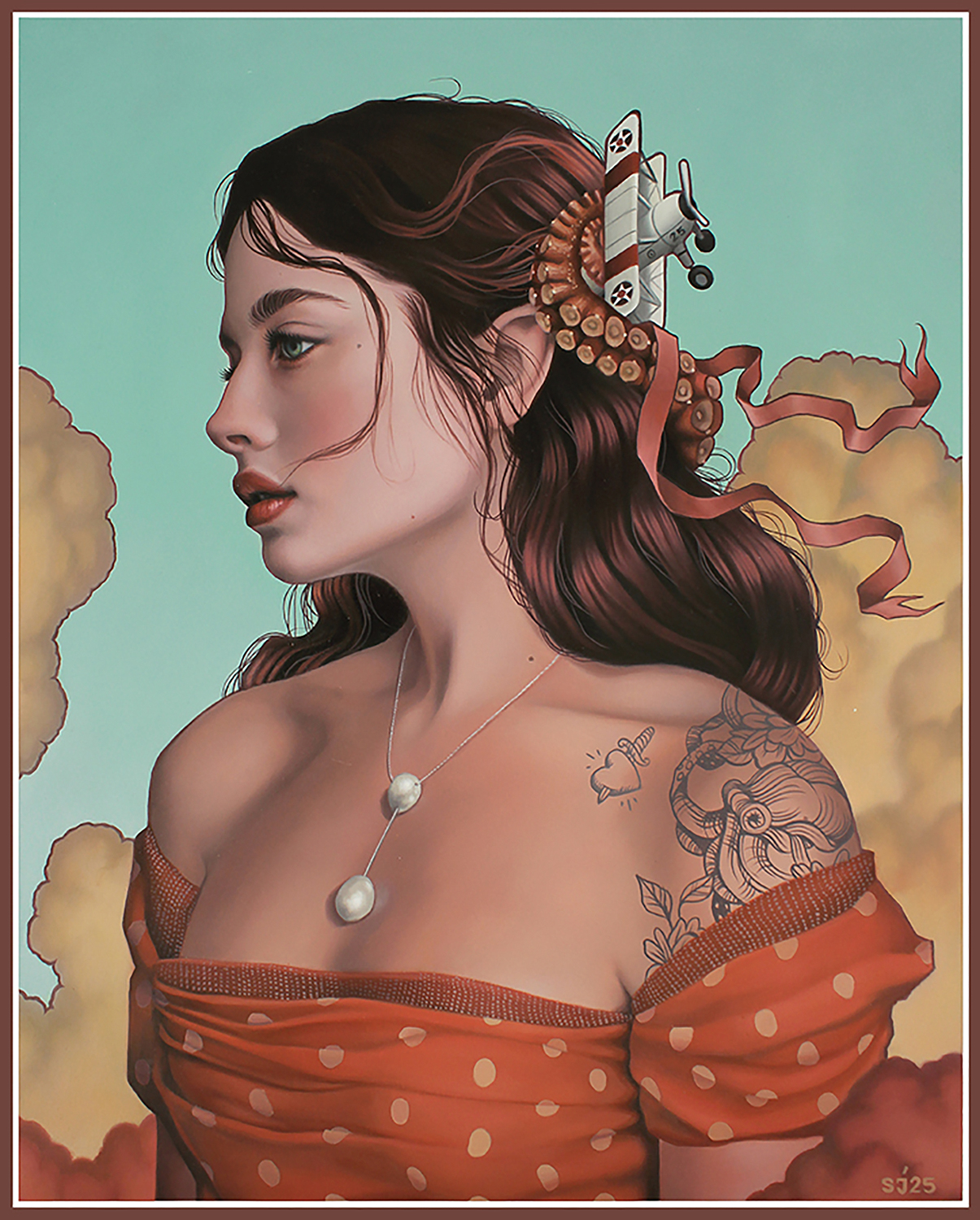 Thinkspace의 "Sarah Joncas: Lost at Sea" 전시회에 포함된 그림