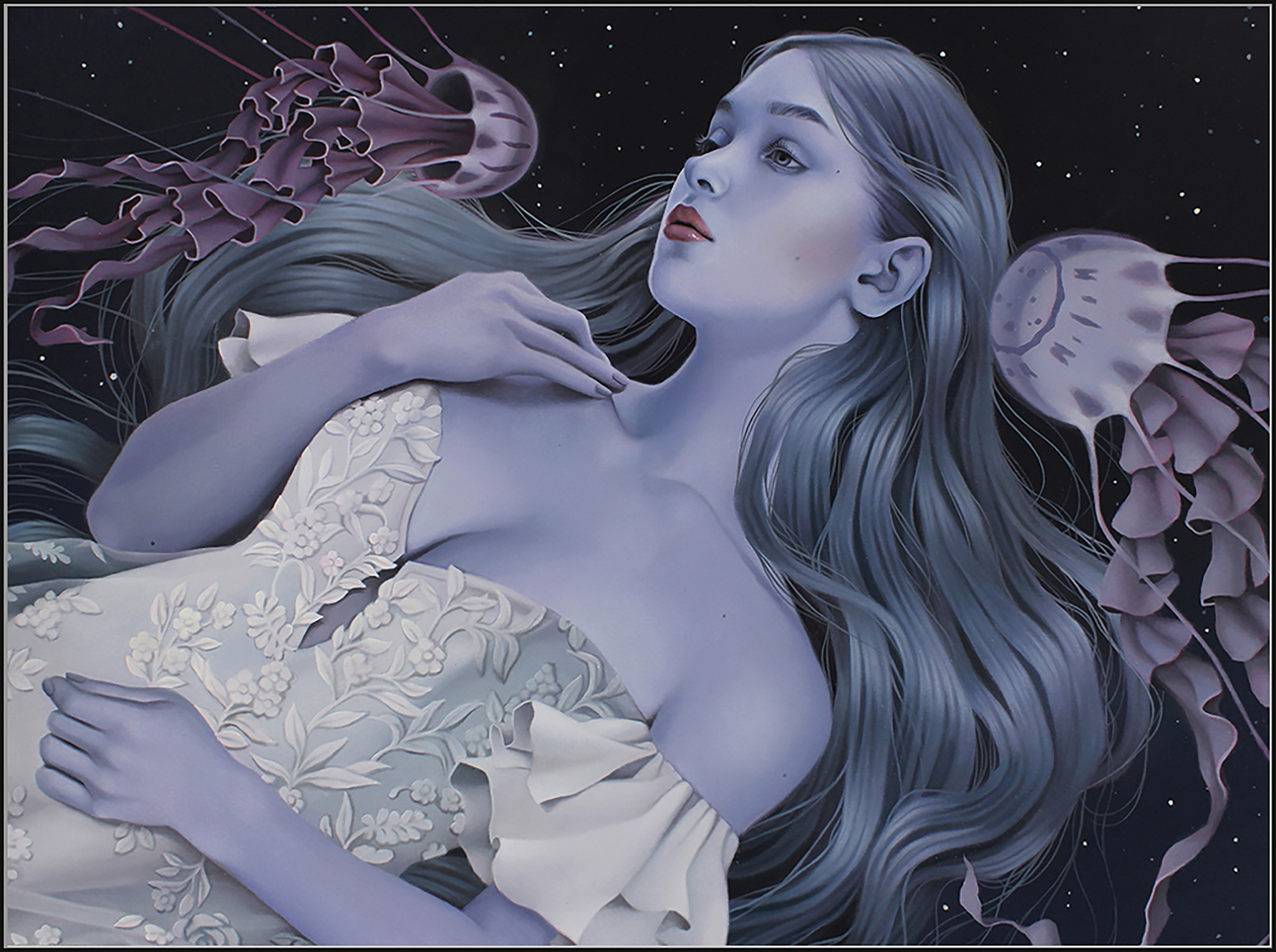 Thinkspace의 "Sarah Joncas: Lost at Sea" 전시회에 포함된 그림