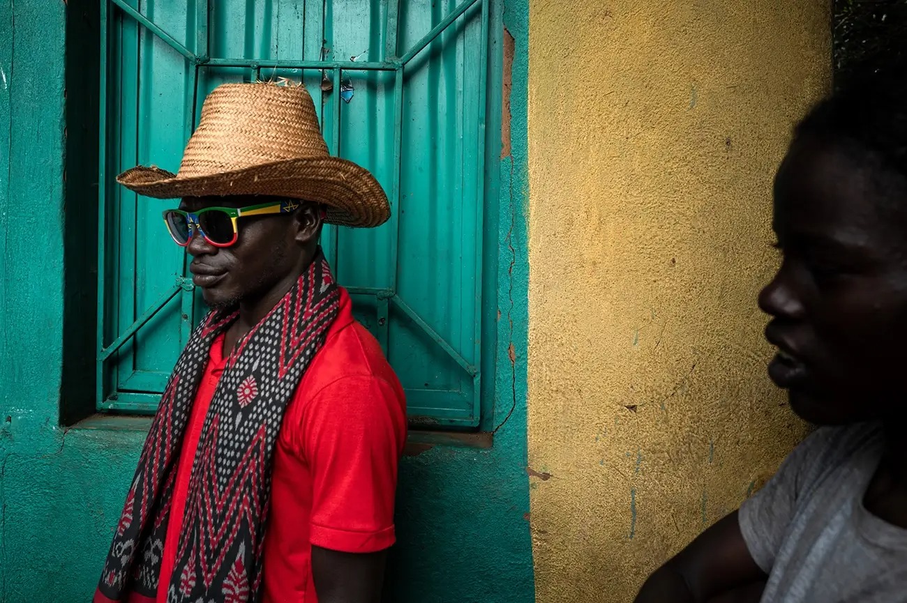 Man in Ethiopia with a straw hat