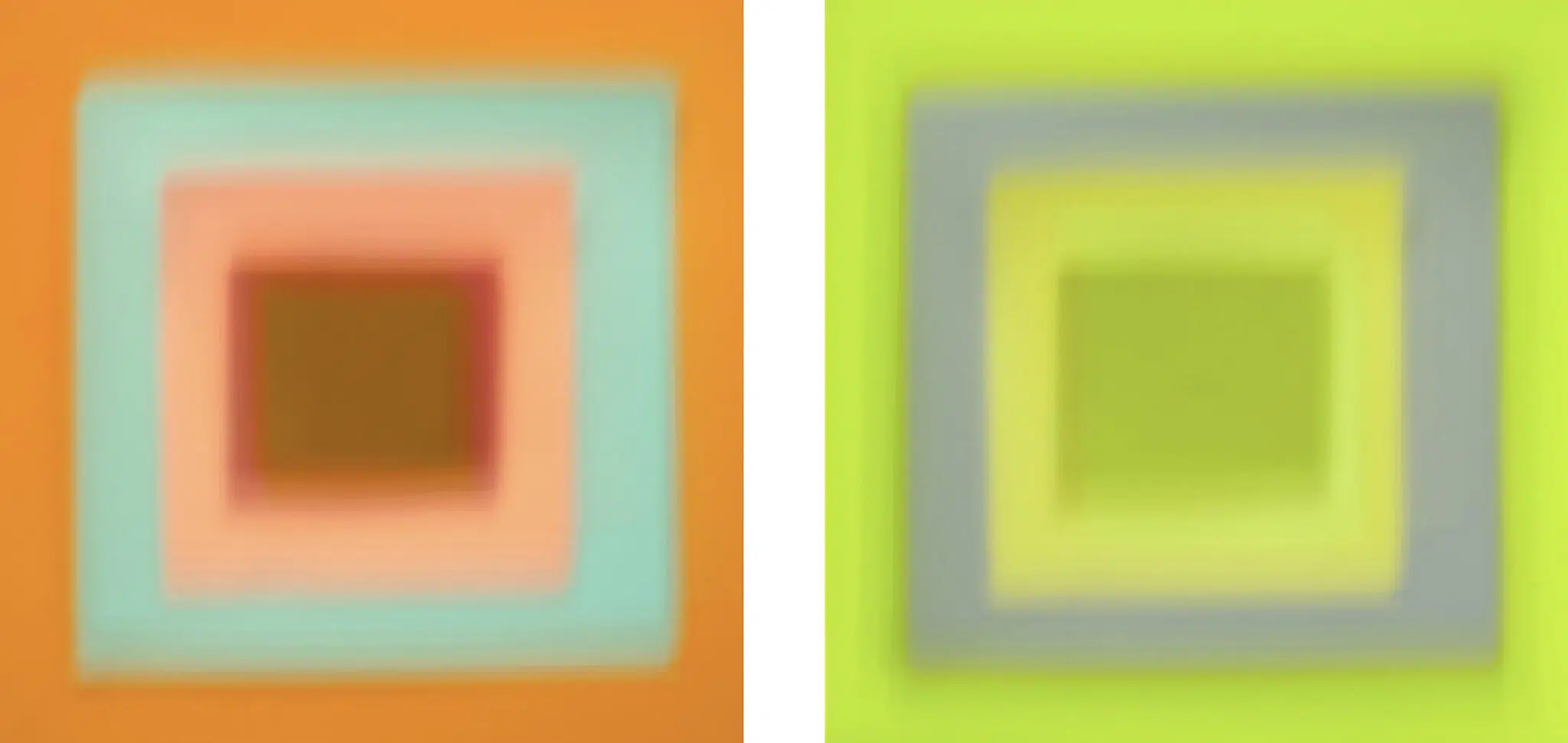 Spread of blurred photographs included in Bill Armstrong's "All a Blur"