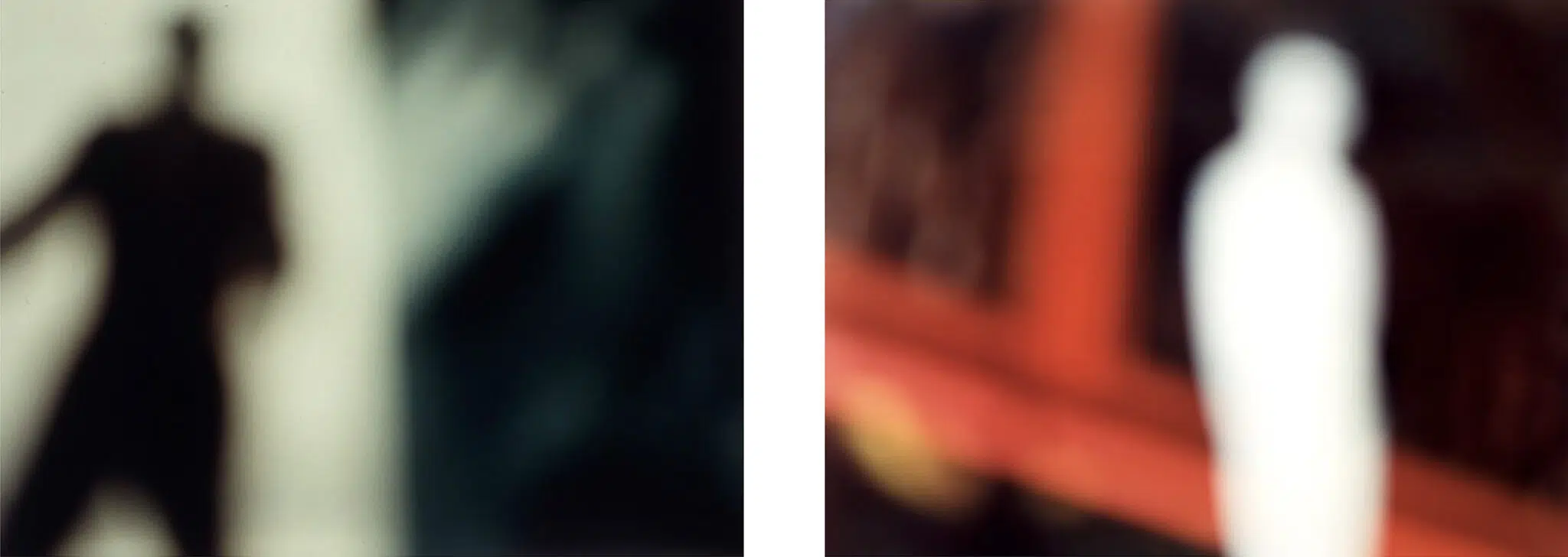 Spread of blurred photographs included in Bill Armstrong's "All a Blur"