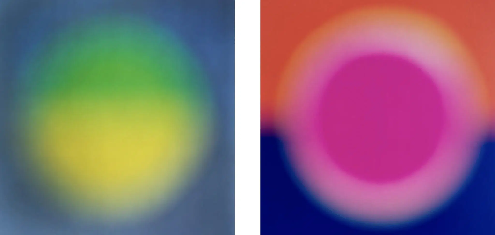 Spread of blurred photographs included in Bill Armstrong's "All a Blur"