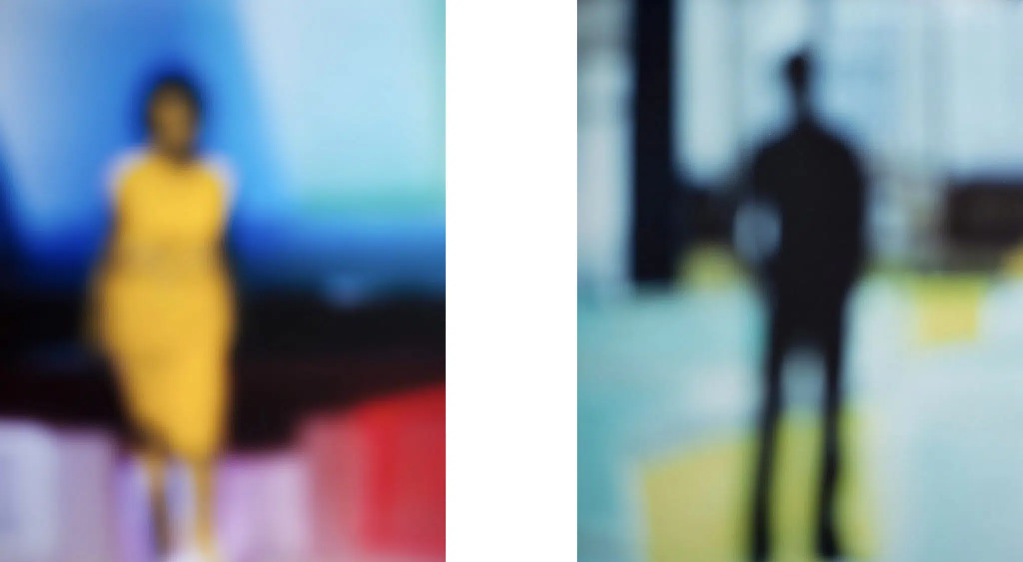 Spread of blurred photographs included in Bill Armstrong's "All a Blur"