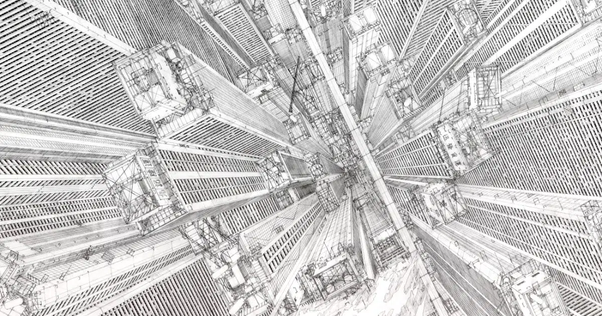 Artist Spends Years Creating Elaborate Cityscapes in Ink