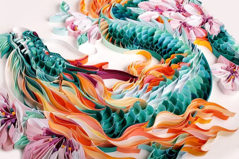 Japan-Inspired Paper Quilling Art by Yuila Brodskaya
