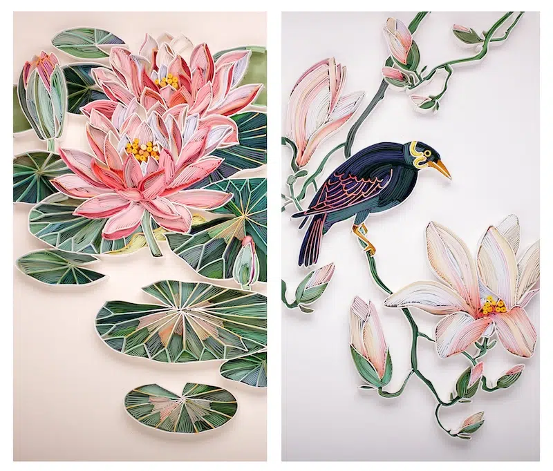 Japan-Inspired Paper Quilling Art by Yuila Brodskaya